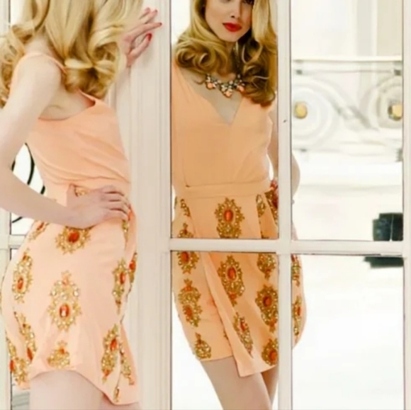 Virgos Lounge, Pebbles Playsuit color Peach